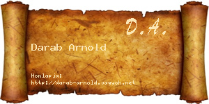 Darab Arnold névjegykártya